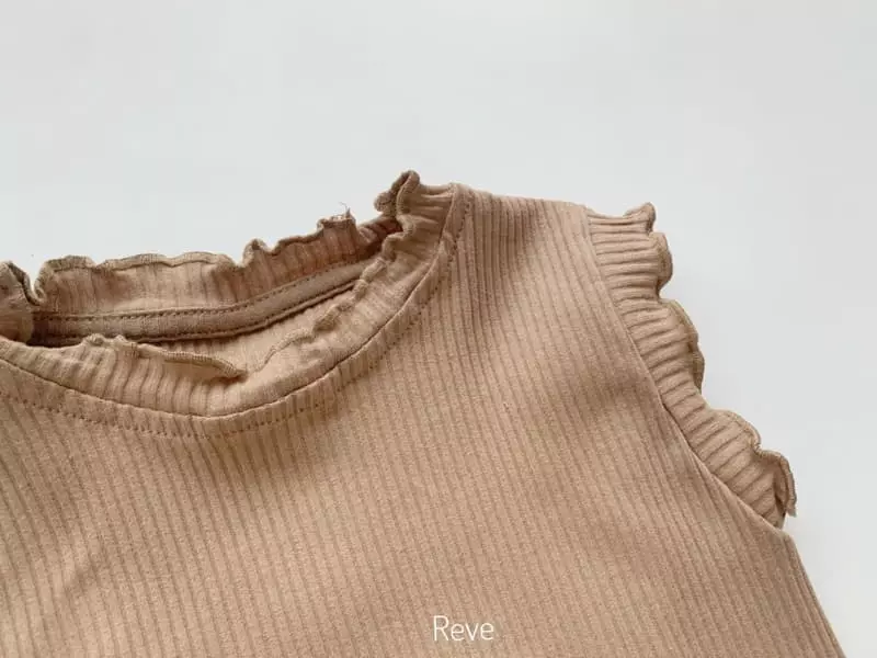 Reve Kid - Korean Children Fashion - #todddlerfashion - Frill Rib Sleeveless