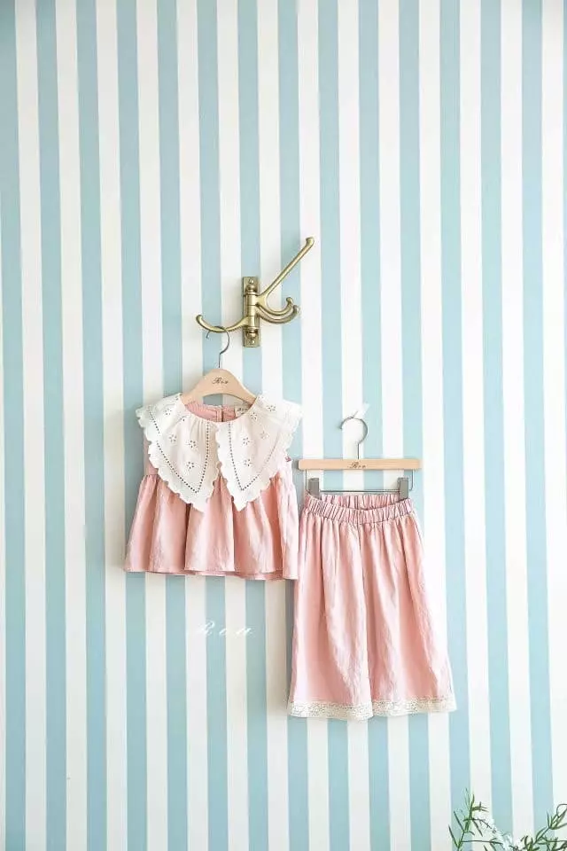 Roa - Korean Children Fashion - #littlefashionista - Linen Top Bottom Set