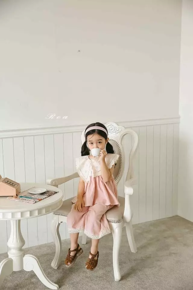 Roa - Korean Children Fashion - #magicofchildhood - Linen Top Bottom Set - 2