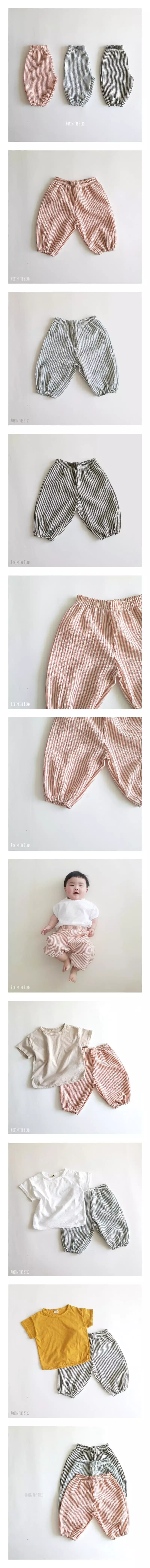 Saerobin - Korean Children Fashion - #fashionkids - Stripes Wrinkle Pants