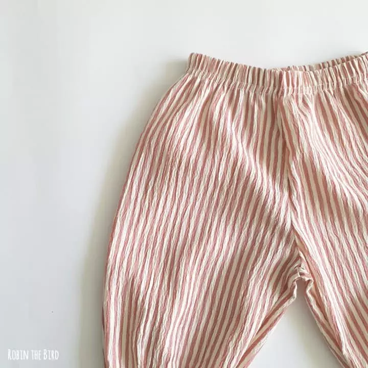 Saerobin - Korean Children Fashion - #kidzfashiontrend - Stripes Wrinkel Pants - 5