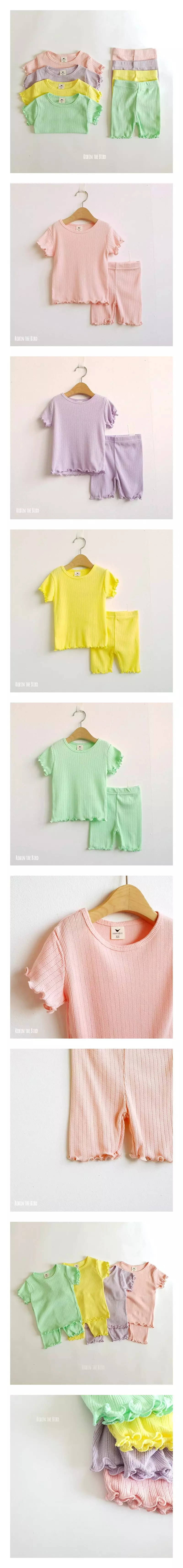Saerobin - Korean Children Fashion - #littlefashionista - Terry Short Sleeves Easywear