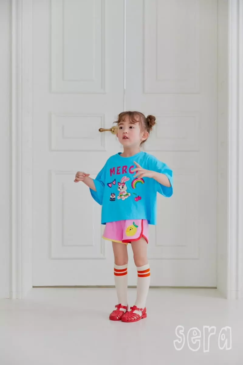 Sera - Korean Children Fashion - #kidsshorts - Rainbow Rabbit Tee - 6