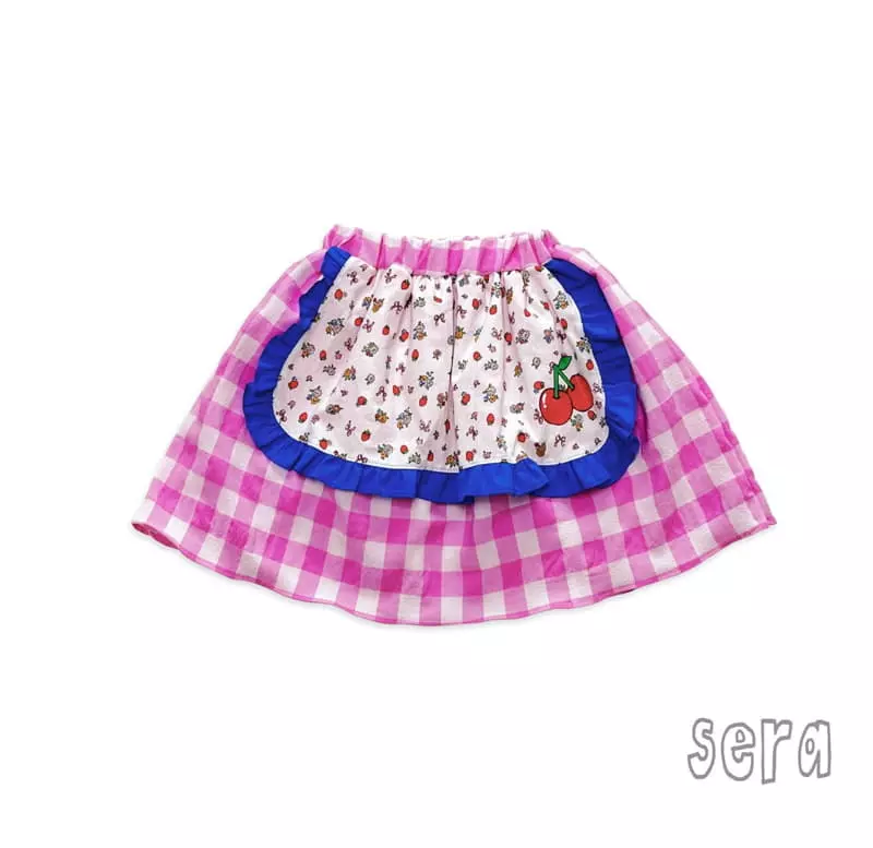 Sera - Korean Children Fashion - #kidsstore - Apron Check Skirt - 7
