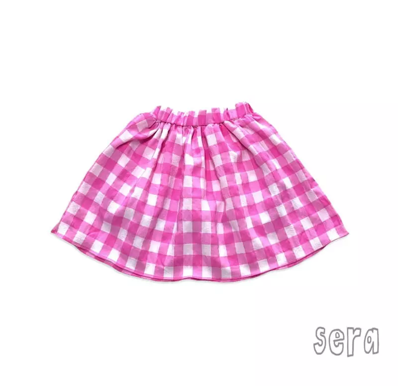 Sera - Korean Children Fashion - #kidzfashiontrend - Apron Check Skirt - 8