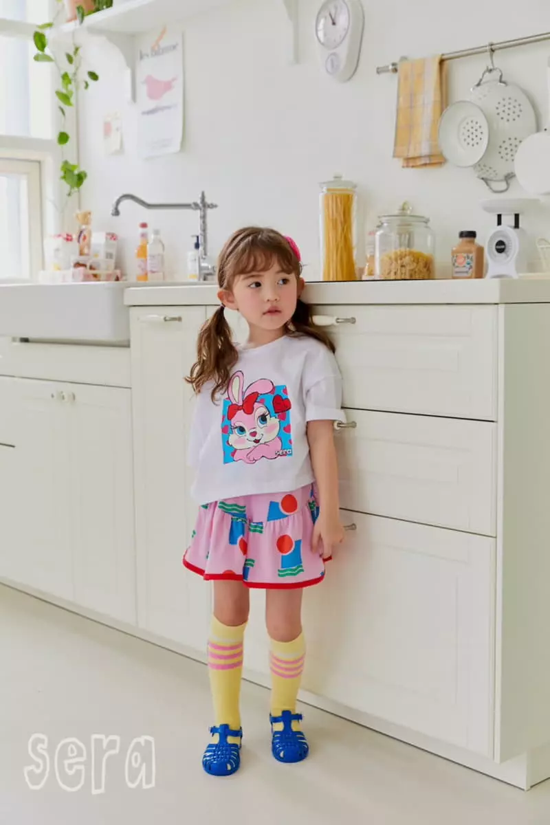Sera - Korean Children Fashion - #toddlerclothing - Loose Fit Rabbit Top Bottom Set - 5