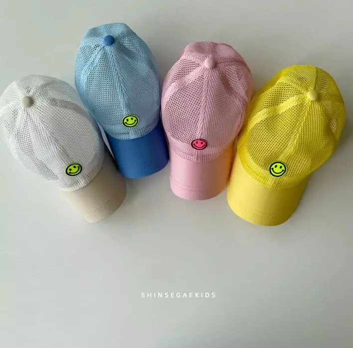 Shinseage Kids - Korean Children Fashion - #fashionkids - Mini Smile Mesh Ball Cap - 7