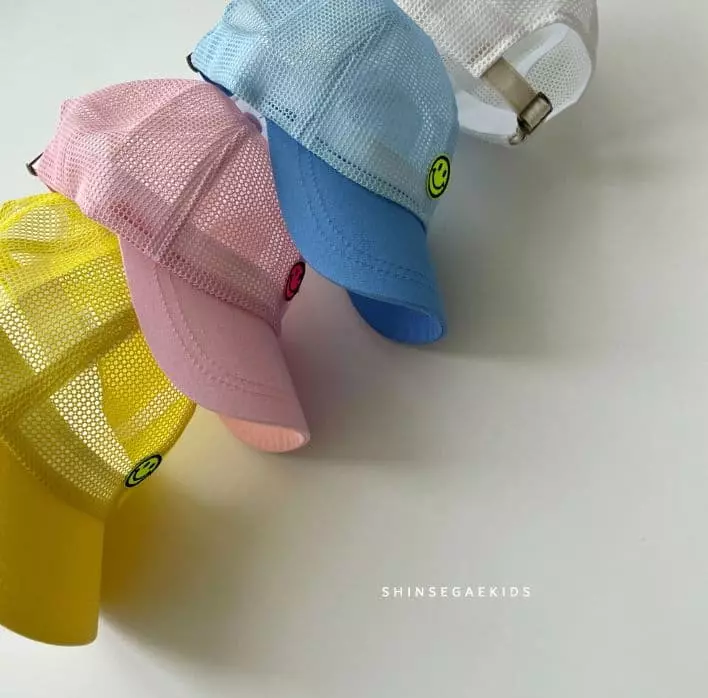 Shinseage Kids - Korean Children Fashion - #kidsshorts - Mini Smile Mesh Ball Cap - 8