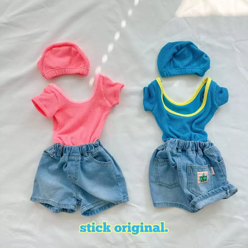 Stick - Korean Children Fashion - #magicofchildhood - Juicy Swimwear with Hat - 7