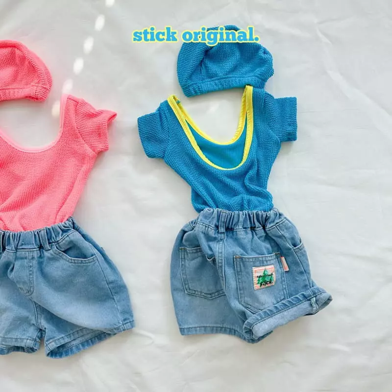 Stick - Korean Children Fashion - #todddlerfashion - Juicy Swimwear with Hat - 10