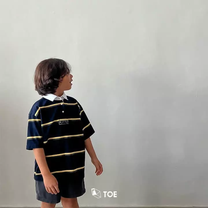 TOE - Korean Children Fashion - #childrensboutique - Rugby Collar Tee - 5