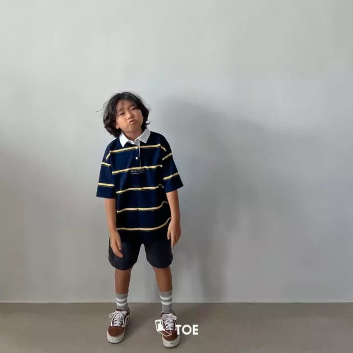 TOE - Korean Children Fashion - #designkidswear - Rugby Collar Tee - 6