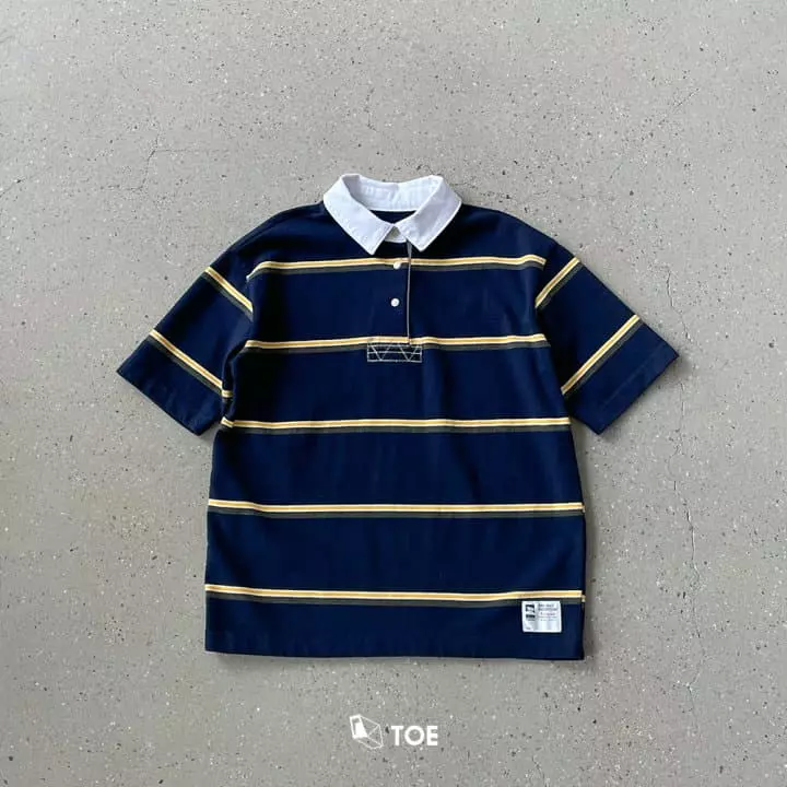 TOE - Korean Children Fashion - #kidzfashiontrend - Rugby Collar Tee - 11
