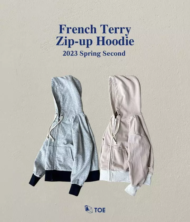 TOE - Korean Children Fashion - #kidzfashiontrend - French Hoody Zip-up - 9