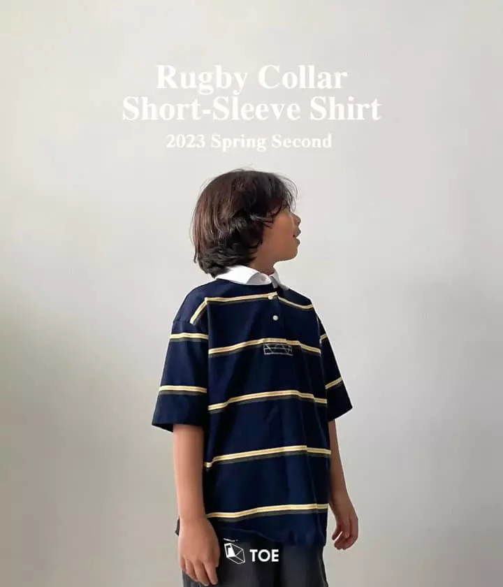 TOE - Korean Children Fashion - #todddlerfashion - Rugby Collar Tee