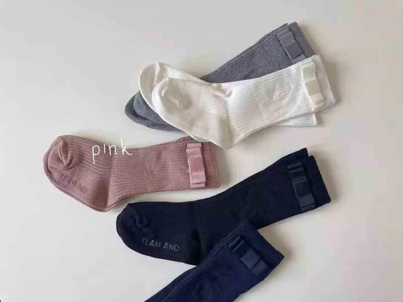Teamand - Korean Children Fashion - #kidzfashiontrend - Ribbon Rib Knee Socks - 4