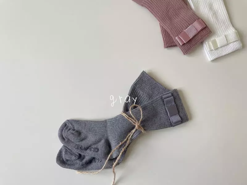 Teamand - Korean Children Fashion - #kidsstore - Ribbon Rib Knee Socks - 2