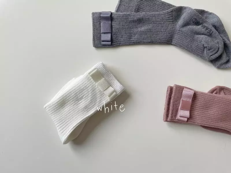 Teamand - Korean Children Fashion - #kidzfashiontrend - Ribbon Rib Knee Socks - 3