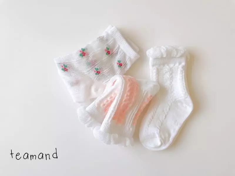 Teamand - Korean Children Fashion - #prettylittlegirls - Red Taste Socks - 6