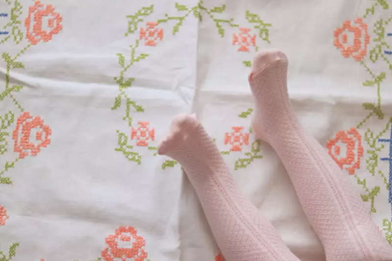 Teamand - Korean Children Fashion - #todddlerfashion - Waffle Tights - 8