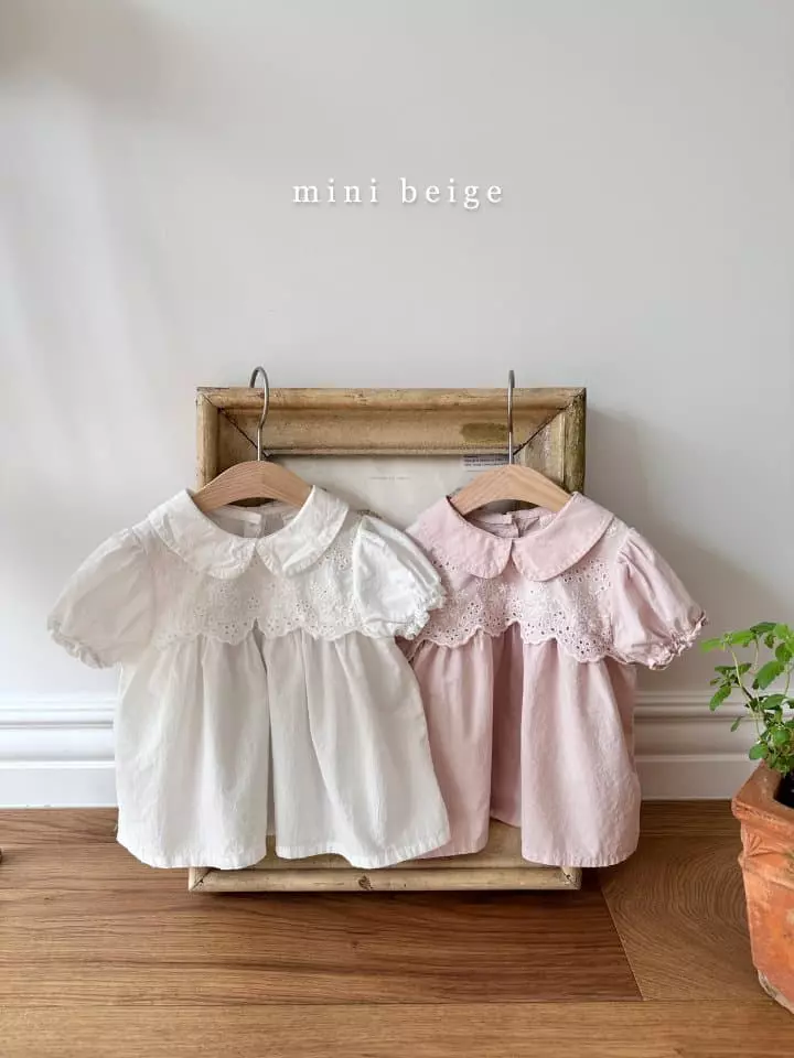 The Beige - Korean Baby Fashion - #babyboutique - Collar Lace Blouse - 11