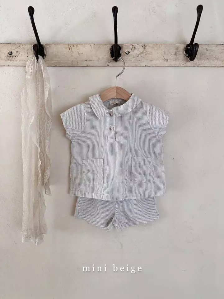 The Beige - Korean Baby Fashion - #babyboutiqueclothing - Stripes Top Bottom Set - 2