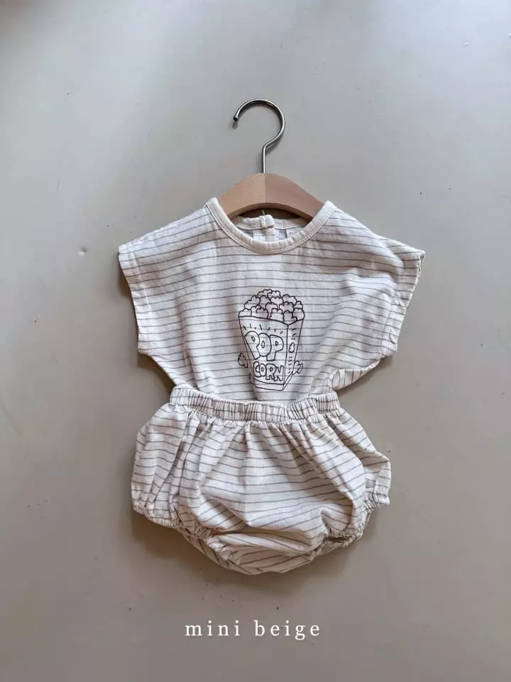 The Beige - Korean Baby Fashion - #babyclothing - Pop Corn Top Bottom Set - 2