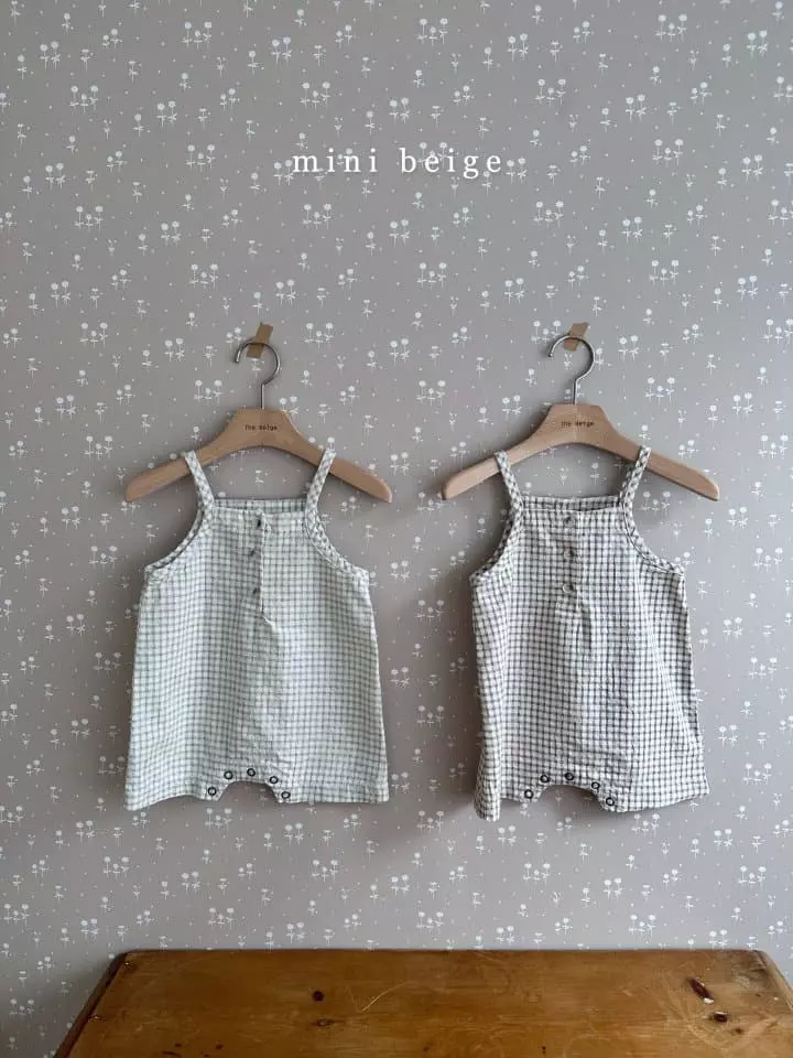 The Beige - Korean Baby Fashion - #babyfashion - Check Dungarees Pants - 2