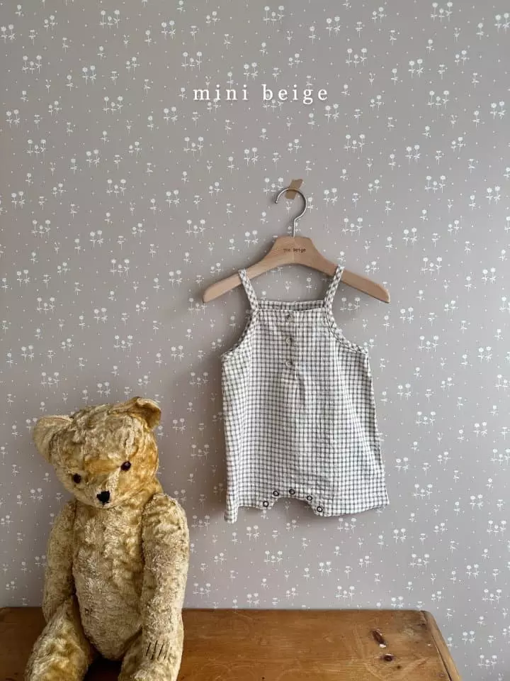 The Beige - Korean Baby Fashion - #babylifestyle - Check Dungarees Pants - 5