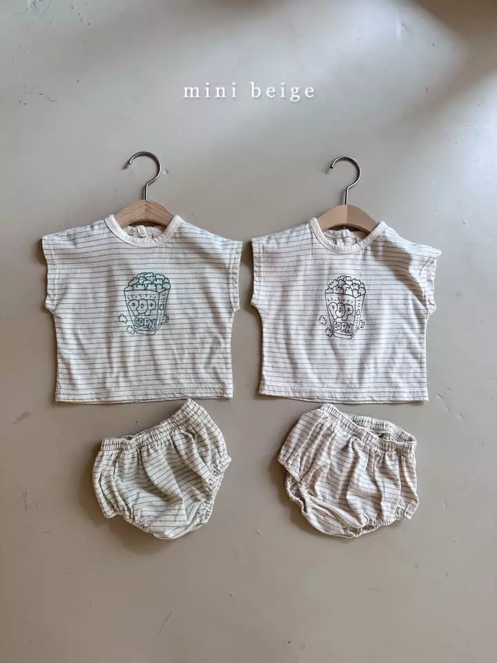 The Beige - Korean Baby Fashion - #babyoninstagram - Pop Corn Top Bottom Set - 7