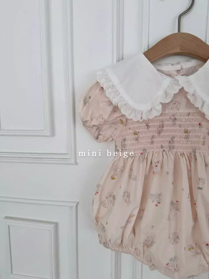 The Beige - Korean Baby Fashion - #babyoninstagram - Smocked Bodysuit - 7