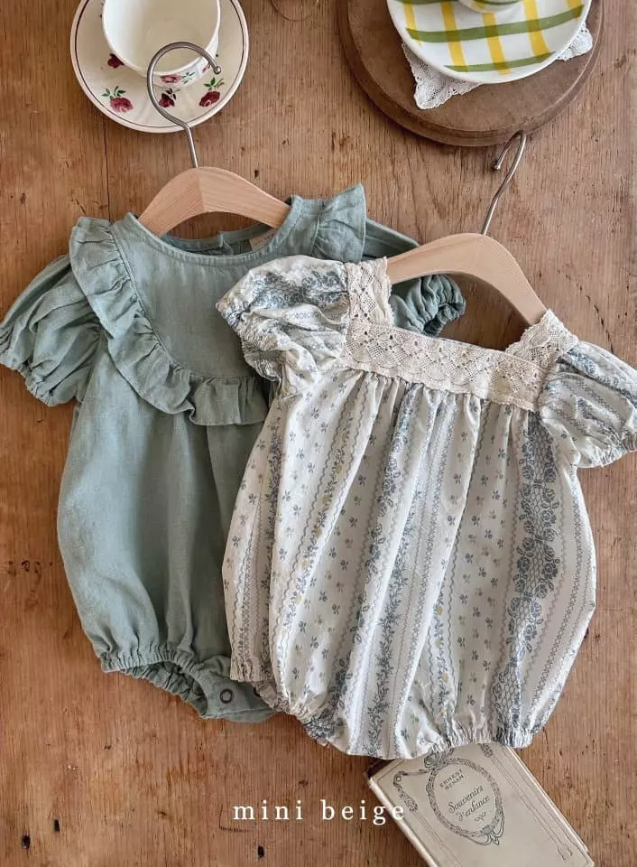 The Beige - Korean Baby Fashion - #babyoninstagram - Paint Lace Bodysuit - 6