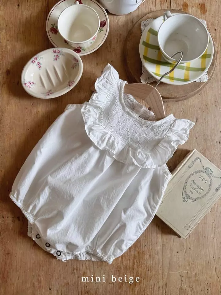The Beige - Korean Baby Fashion - #babylifestyle - Square Frill Bodysuit - 4