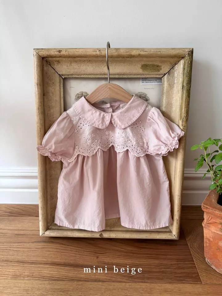 The Beige - Korean Baby Fashion - #babyoninstagram - Collar Lace Blouse - 3