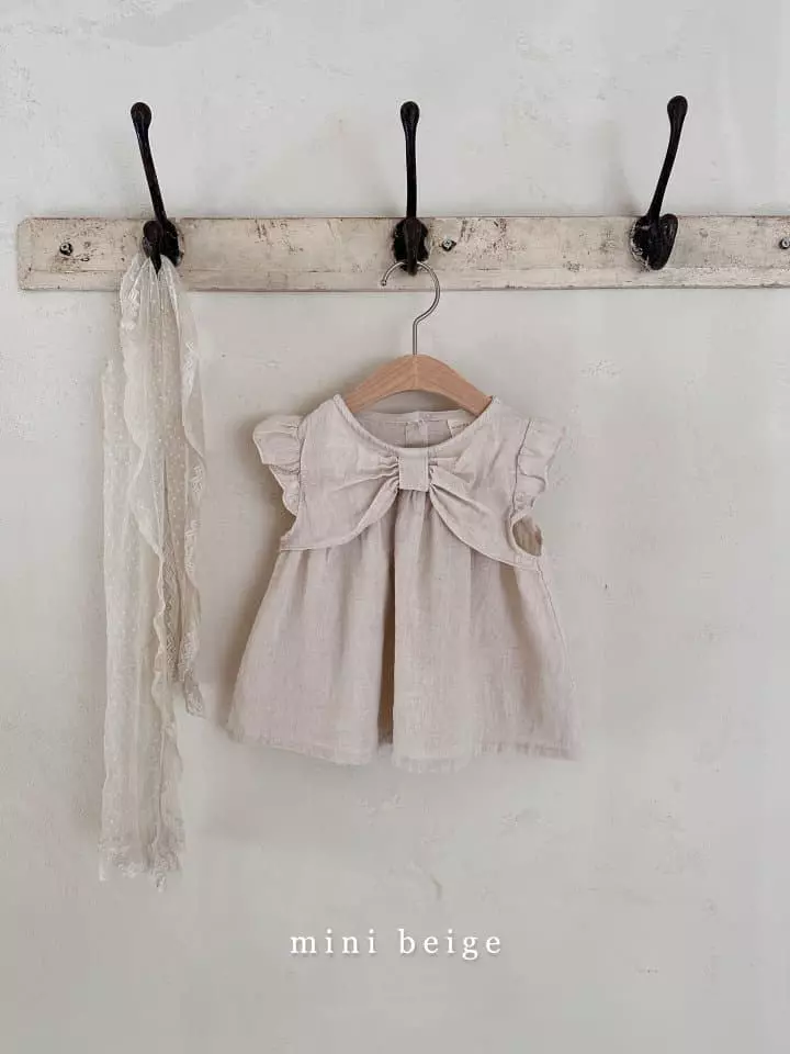 The Beige - Korean Baby Fashion - #babyoninstagram - Ribbon Blouse - 2