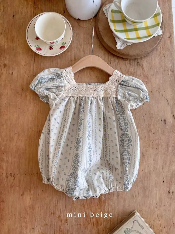The Beige - Korean Baby Fashion - #babyootd - Paint Lace Bodysuit - 7