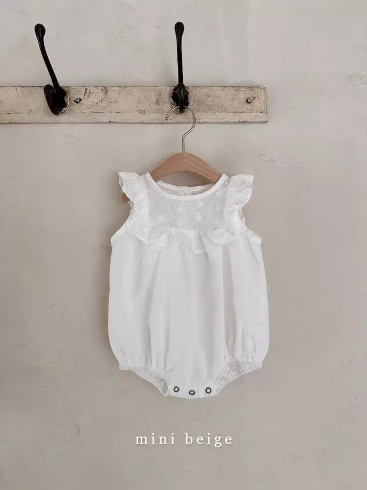 The Beige - Korean Baby Fashion - #babyootd - Square Frill Bodysuit - 5