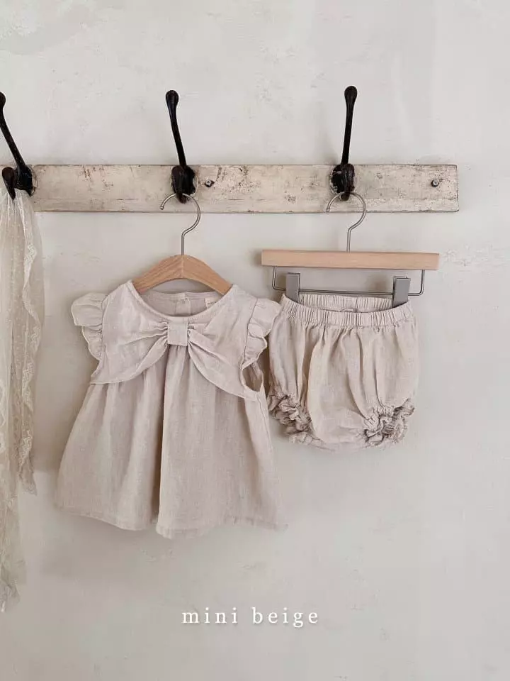 The Beige - Korean Baby Fashion - #babyootd - Ribbon Blouse - 3