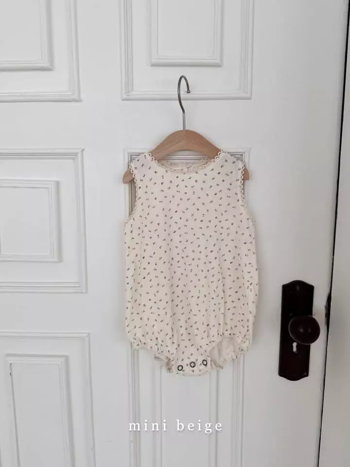 The Beige - Korean Baby Fashion - #babyoutfit - Lace Sleeveless Bodysuit - 2