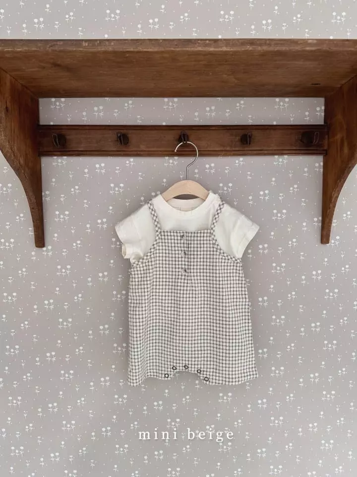 The Beige - Korean Baby Fashion - #babyoutfit - Check Dungarees Pants - 8