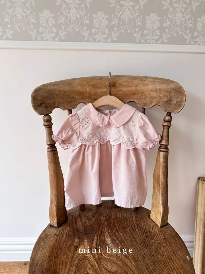 The Beige - Korean Baby Fashion - #babyoutfit - Collar Lace Blouse - 5