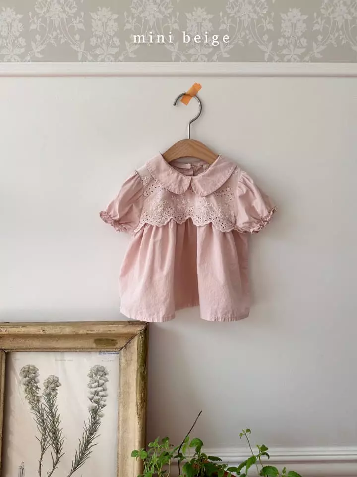 The Beige - Korean Baby Fashion - #babyoutfit - Collar Lace Blouse - 6