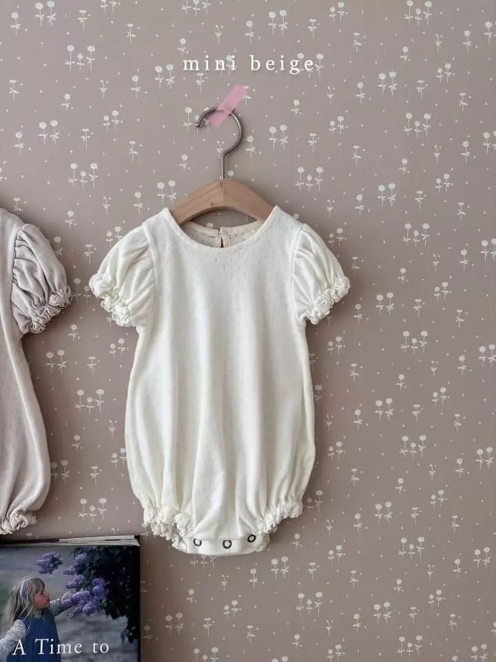 The Beige - Korean Baby Fashion - #babyoutfit - Eyelet Bodysuit - 3