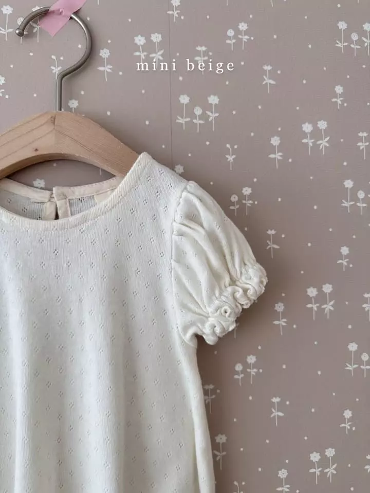 The Beige - Korean Baby Fashion - #babyoutfit - Eyelet Bodysuit - 4