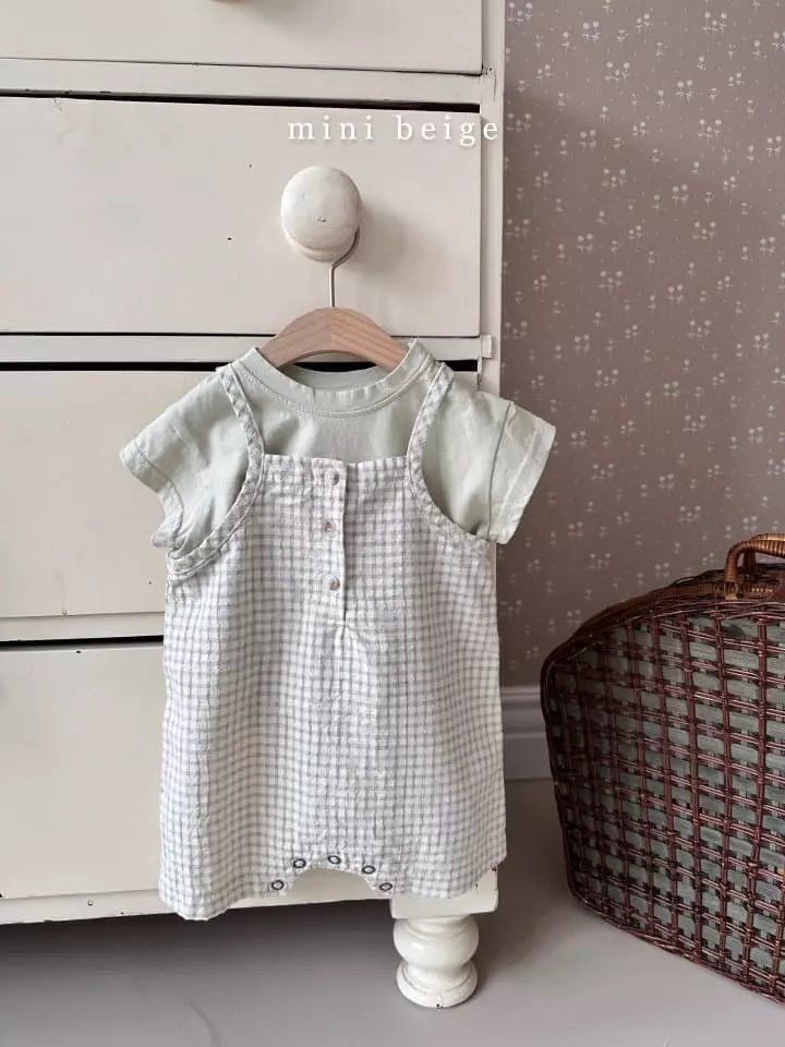 The Beige - Korean Baby Fashion - #babywear - Check Dungarees Pants - 10
