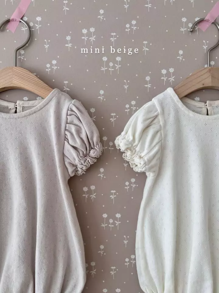 The Beige - Korean Baby Fashion - #babywear - Eyelet Bodysuit - 5