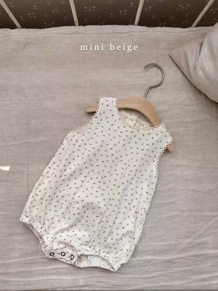 The Beige - Korean Baby Fashion - #babywear - Lace Sleeveless Bodysuit - 4
