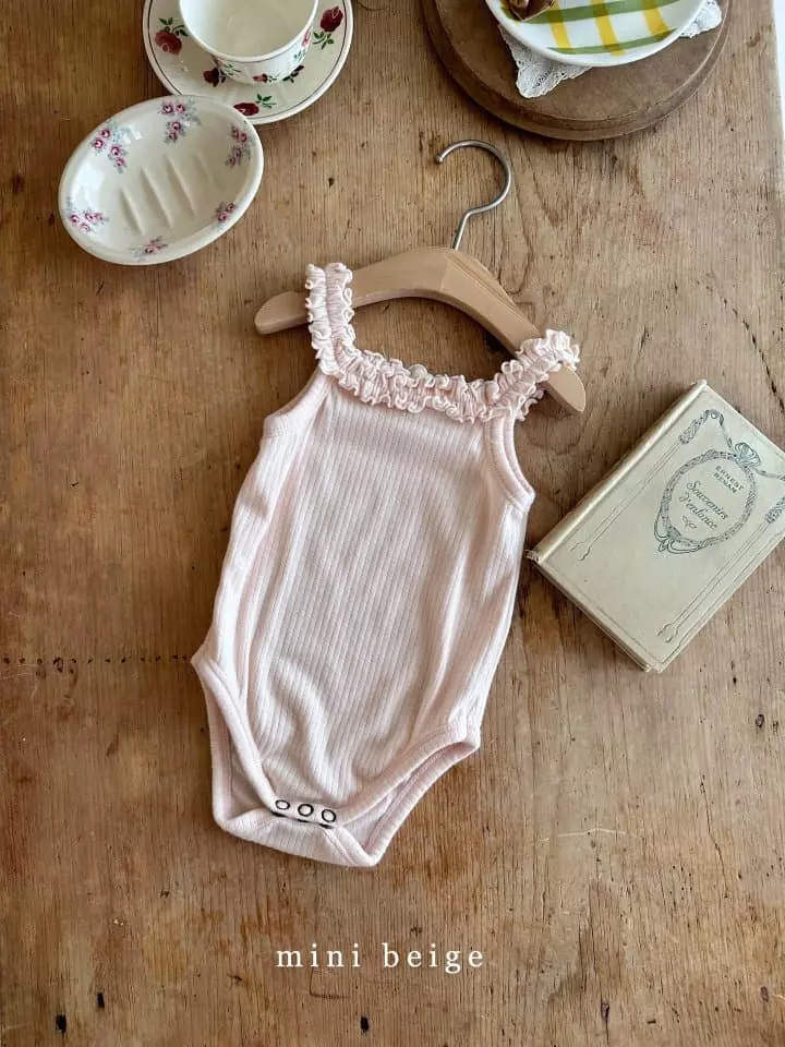 The Beige - Korean Baby Fashion - #onlinebabyboutique - Gopchang Frill Bodysuit - 3
