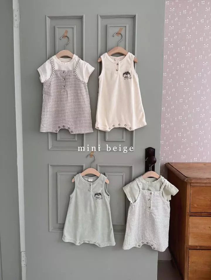 The Beige - Korean Baby Fashion - #onlinebabyboutique - Terry Bodysuit - 10
