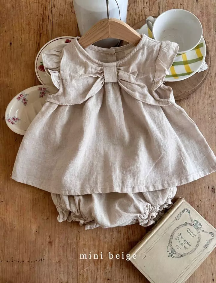 The Beige - Korean Baby Fashion - #onlinebabyboutique - Ribbon Blouse - 7